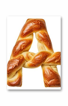PNG Cute bread letter A dessert food white background.