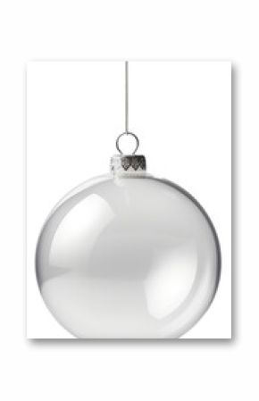 Christmas ball hanging glass transparent.