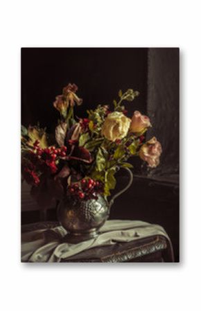 Still life with autumn flowers