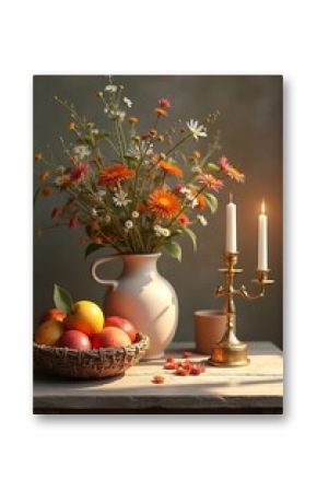 still life with flowers