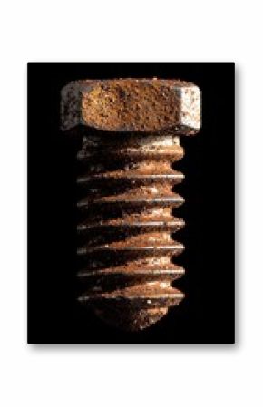 Rusty Bolt Texture on Oxidized Metal Plate