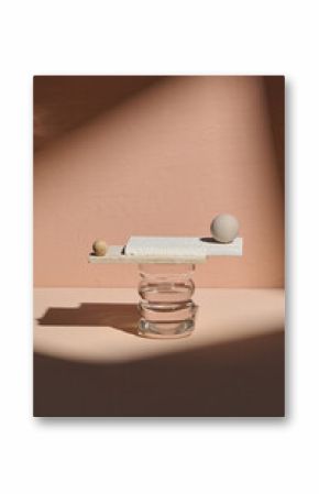 Minimalist Artistic Composition with Natural Objects