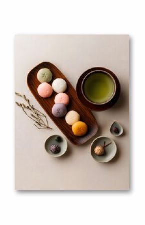 Japanese Wagashi and Matcha Tea Pairing with Dried Plants