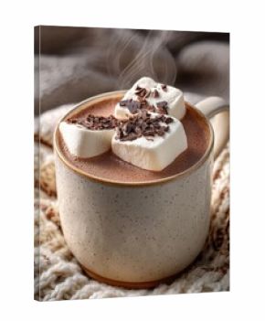 hotchocolate winter drink mug cozy warm cocoa marshmallow foam stilllife cozy hot chocolate mug with marshmallow foam