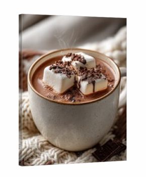 hotchocolate winter drink mug cozy warm cocoa marshmallow foam stilllife cozy hot chocolate mug with marshmallow foam