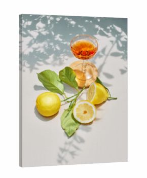 Cocktail and lemons  