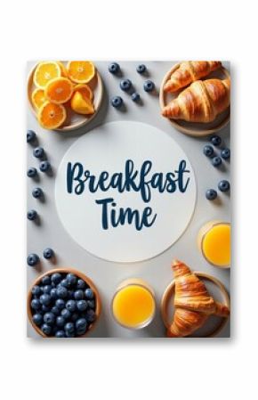 Wholesome Breakfast Arrangement with Citrus, Berries, and Pastries Delight