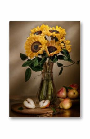 still life with sunflower