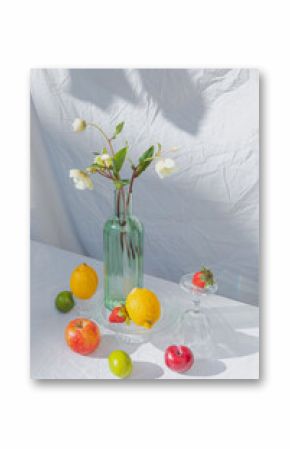 Fresh Fruit and Flower Still Life