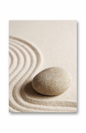 Stone on raked sand