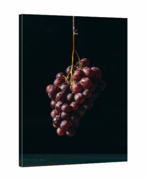 Hanging fresh red grapes, vintage style.