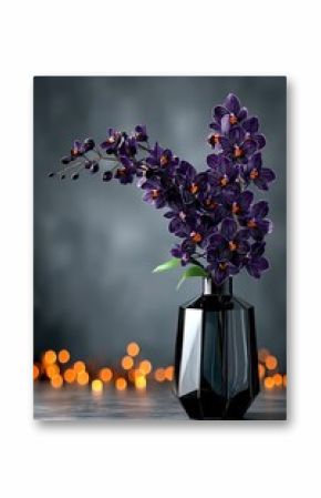 Purple Orchids in Vase (1)