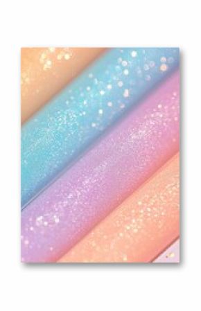 Pastel Glitter Tubes with Shimmering Texture