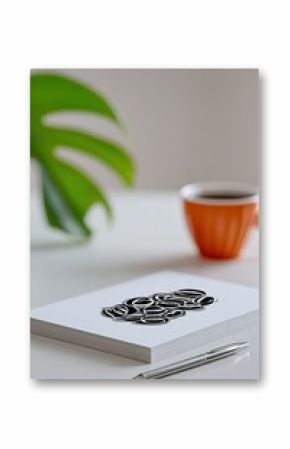 Hand Drawn Coffee Bean Illustration on Notebook
