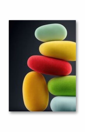 Multi Level Pastel Shapes in Paper Art Structure