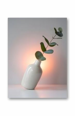 Glass vase filled with colorful flowers on a table with spring bouquet and green leaves