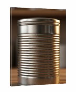 Close Up of a Metal Food Can.