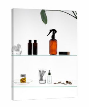 Skincare and Beauty Products on Shelves 