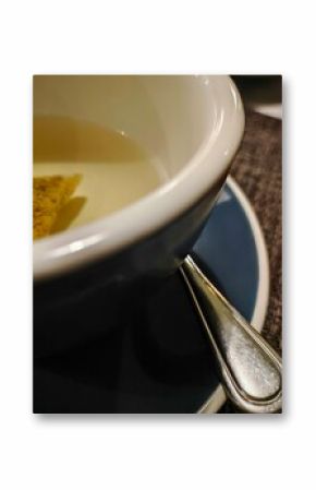 Close-up of a cup of chamomile tea