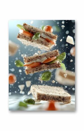 Floating Sandwiches with Tomato and Basil