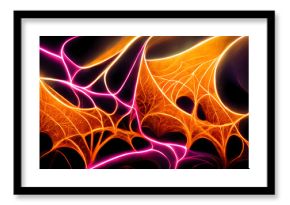 3D rendering of colorful Halloween web background