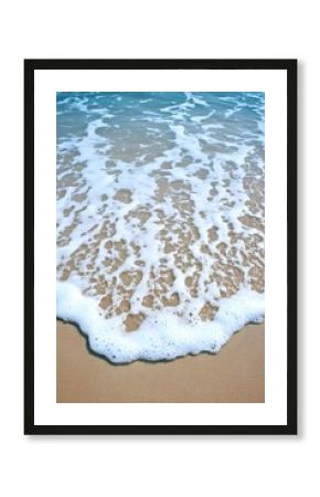 Ocean Wave Foam on Sandy Beach Summer Texture