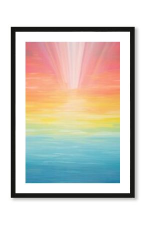 Rainbow with sky painting sunlight outdoors.
