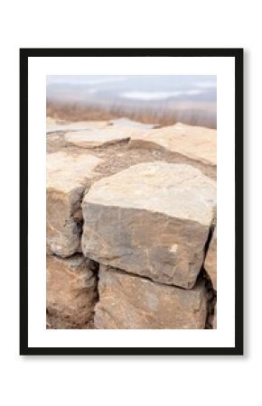 Tan and Grey Stone Wall with Scenic View
