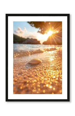 Golden Sunset on Tropical Beach