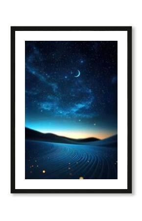 Peaceful Desert Night Sky with Glowing Sand Dunes
