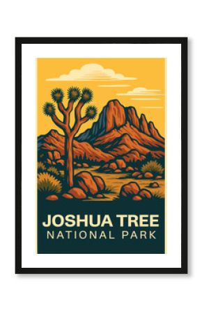 joshua tree national park vector illustration