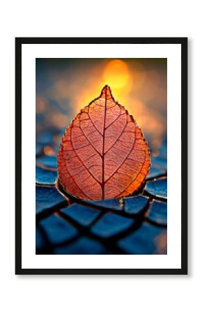 Macro Photograph of Dry Leaf Showing Intricate Cell Structure