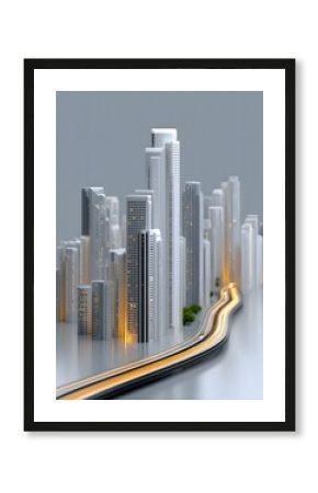 Aerial view of a cyberpunk metropolis at night, glowing skyscrapers, holographic billboards, flying cars leaving light trails, high-tech futuristic cityscape, ultra-high resolution, immersive ambiance