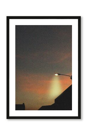 silhouette of a city on sunset