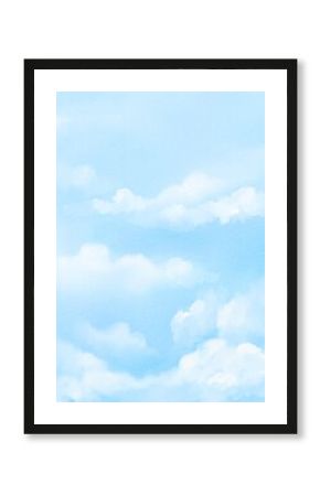watercolor cloudy sky