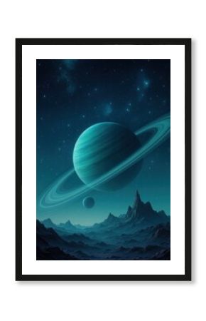 Majestic cosmic landscape with planets