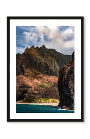 Napali Coast of Kauai, Hawaii. Cliffs on the western coast of Kauai.