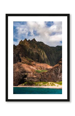 Napali Coast of Kauai, Hawaii. Cliffs on the western coast of Kauai.