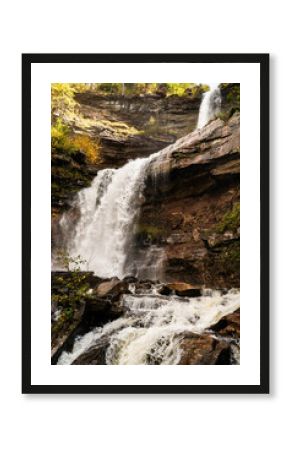 New York Water Falls in the Adirondack National Forest during autumn. Up-state foliage.