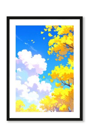 イチョウ　風景　生成AI　背景