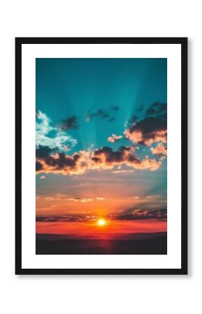 Beautiful sunset sky landsape background orange bluesky nature scenic view walpaper photography