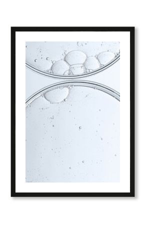 Cosmetic moisturizing gel or skin serum in a petri dish. Copy space