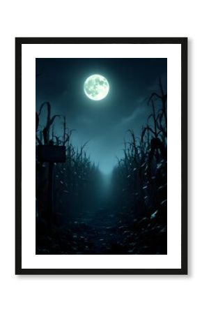 Scary night in the cornfield