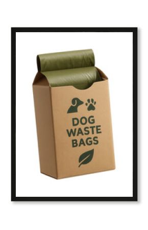 Eco-friendly dog waste bags for pet owners, compact and convenient for walks.