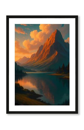 Sunset Over The Lake