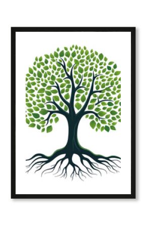 PNG vibrant green tree illustration.