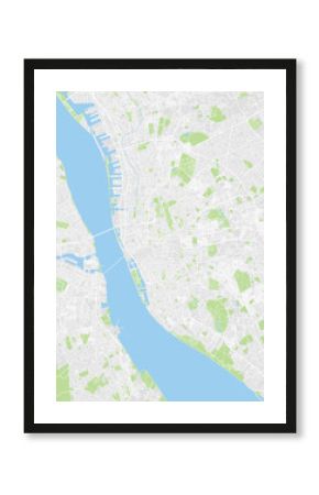 City map Liverpool, color detailed plan, vector illustration