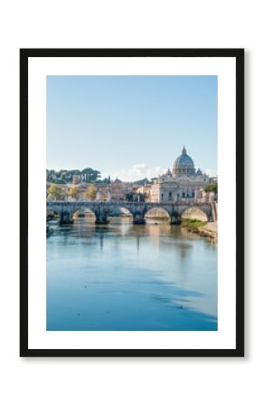 Ponte Sant'Angelo (Bridge of Hadrian) in Rome, Italy,