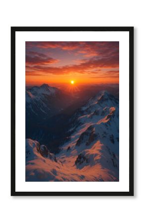 sunset in the mountains