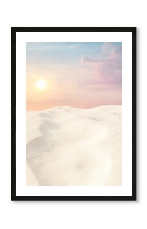 Pastel Sunset Over Soft Sand Dunes